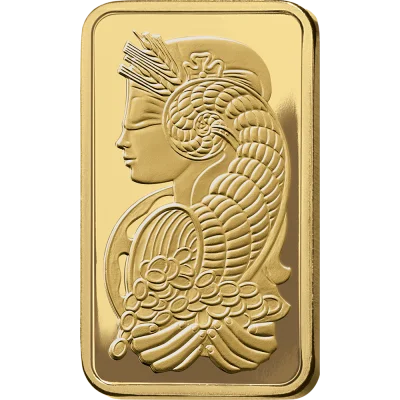 Lady Fortuna™ Gold Minted Bar - 5oz