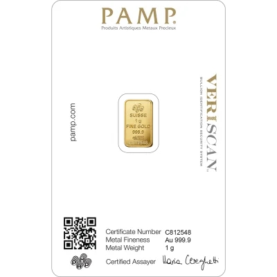 Lady Fortuna™ Gold Minted Bar - 1g