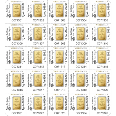 Lady Fortuna™ Gold Minted Bar - MULTIGRAM+25