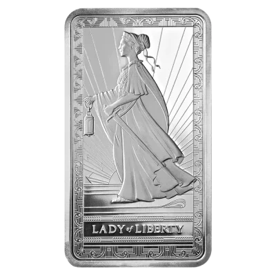 Lady of Liberty Silver Minted Bar - 10z