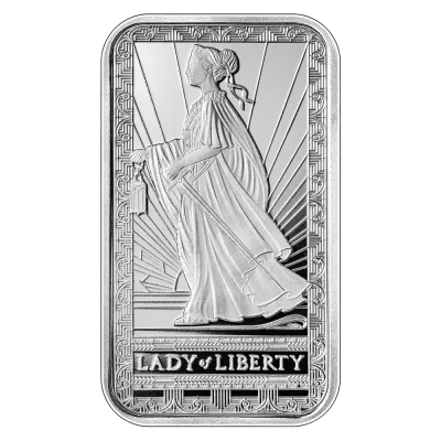 Lady of Liberty Silver Minted Bar - 1oz