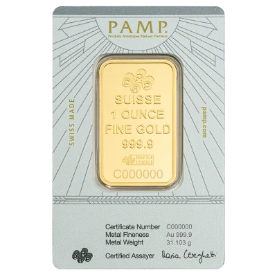 Lady of Justice 1oz Gold Bar
