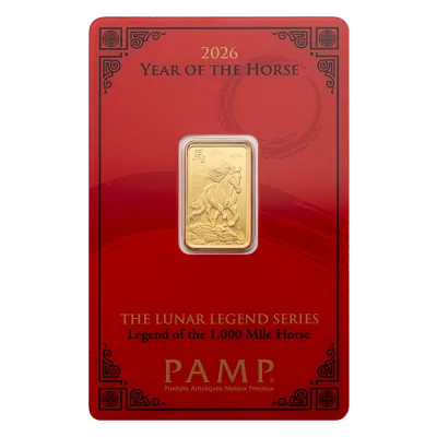 Lunar Legends 2026 Year of the Horse 5g Gold Bar
