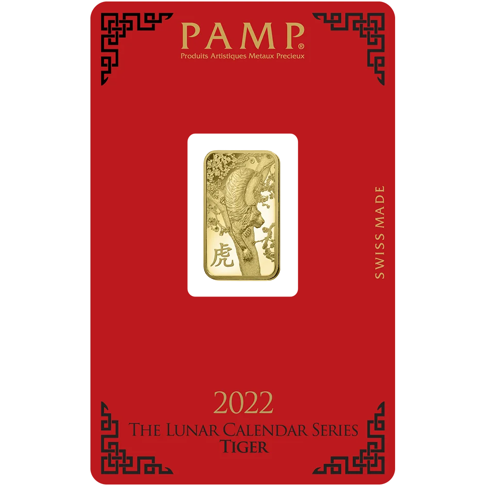 Lunar Tiger Gold Minted Bar - 5g