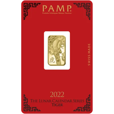 Lunar Tiger Gold Minted Bar - 5g