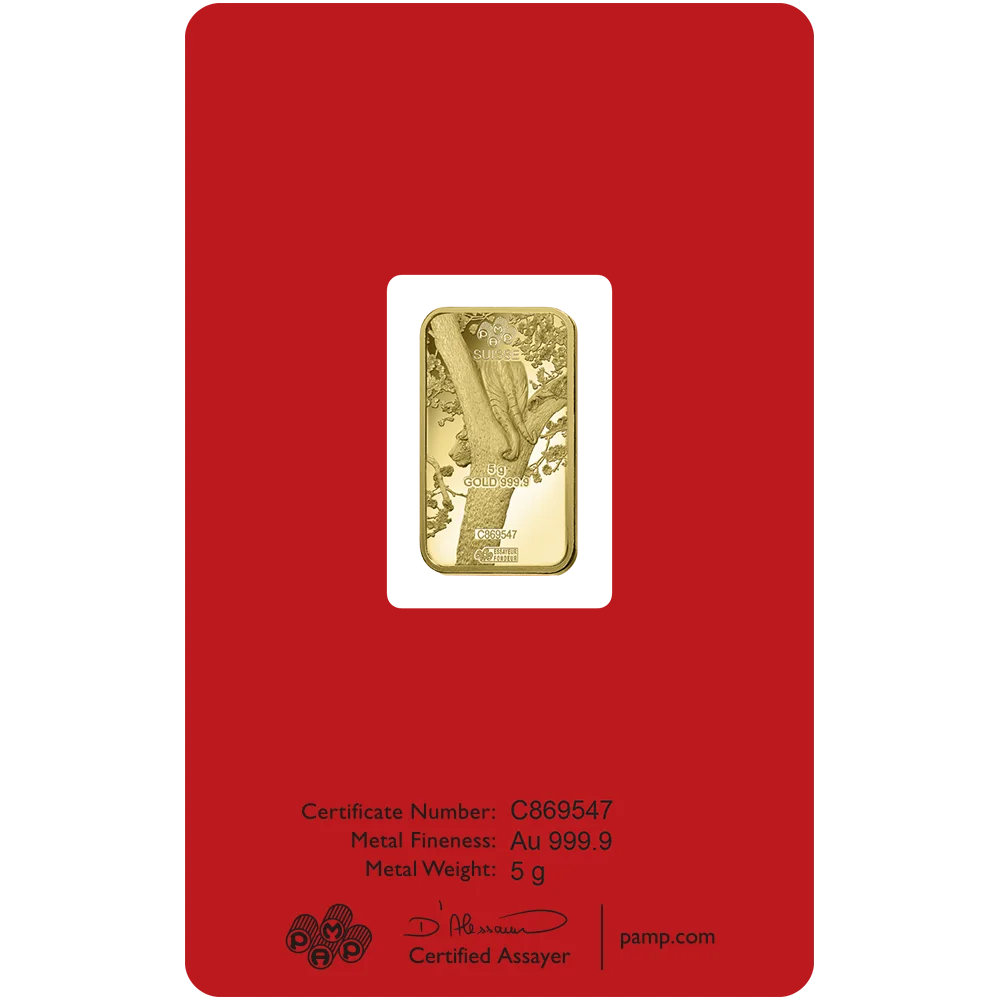 Lunar Tiger Gold Minted Bar - 5g