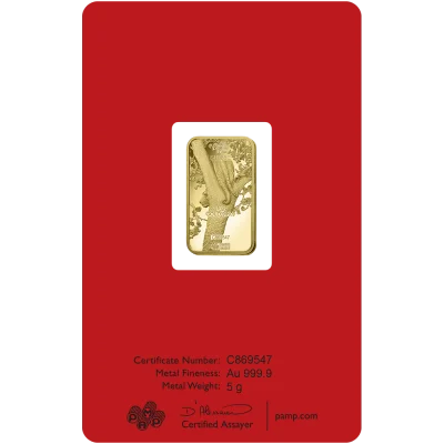 Lunar Tiger Gold Minted Bar - 5g