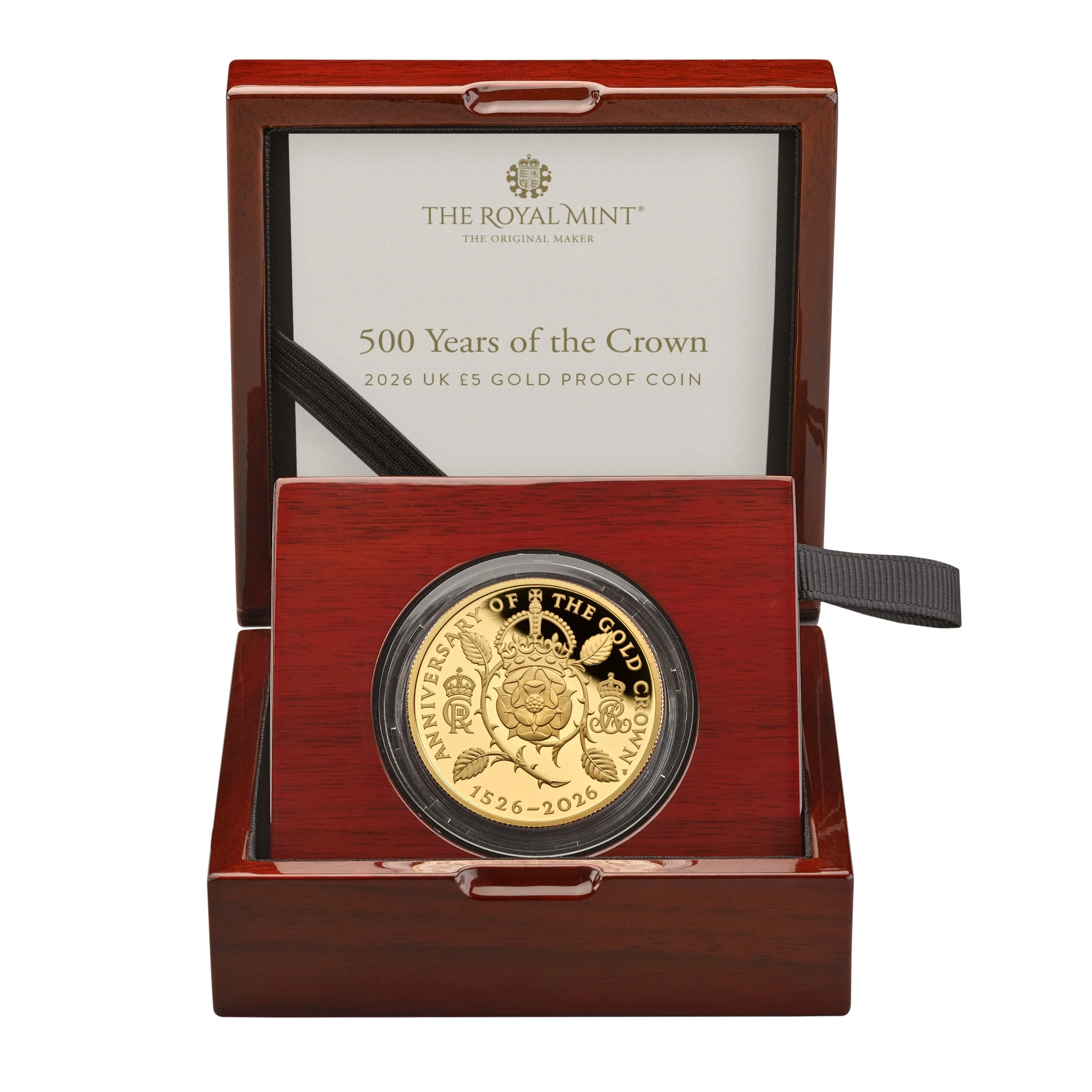 500 Years of the Crown 2026 UK £5 Gold Proof Coin