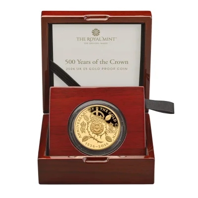500 Years of the Crown 2026 UK £5 Gold Proof Coin